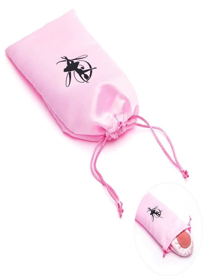 TARINI Ballet Shoe Bags, Dance Bag, Shoe Storage Bags, Pink Ballet Shoe Storage Bag - Drawstring Satin Pouch for Pointe & Practice Shoes - Image 1